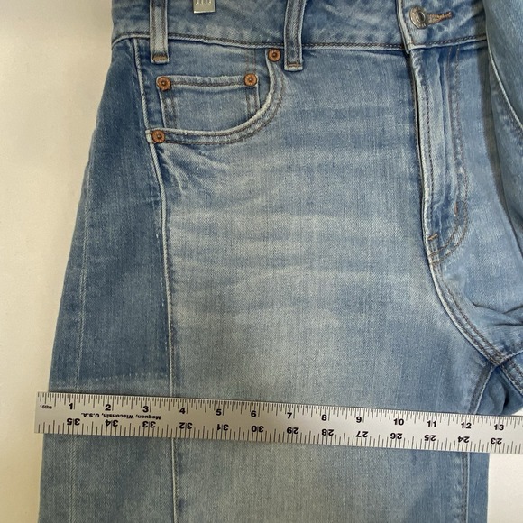 American Eagle Jeans Women 8 Low-Rise Baggy Wide Leg Distressed Grunge Slouchy - Picture 7 of 11